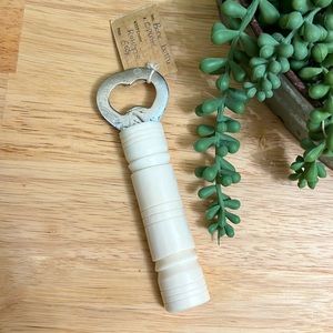 Kenyan Carved Bone Bottle Opener Sustainable Batik Style